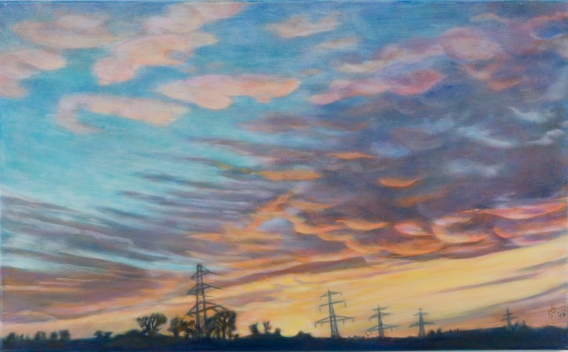 Sonnenuntergang - Acryl auf Leinwand 68 x 42 cm